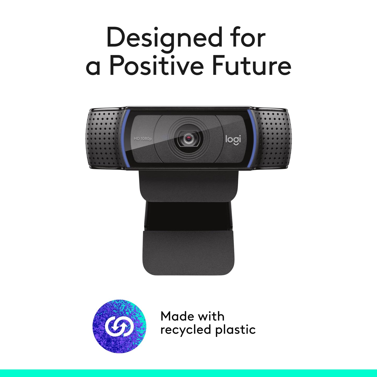 Logitech C920x HD Pro Webcam, Full HD 1080p/30fps Video, Clear Audio, HD Light Correction, PC Camera Webcam, Works with Skype, Zoom, Facetime, PC, Laptop, Mac, Tablet - Black