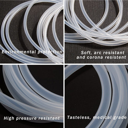 Quickun Pure Silicone Tubing, 3mm ID x 5mm OD High Temp Food Grade Tube Pure Silicone Hose Tube for Home Brewing, Beer Line, Kegerator, Wine Making, Aquaponics, Air Hose by Proper Pour (9.84 Ft)