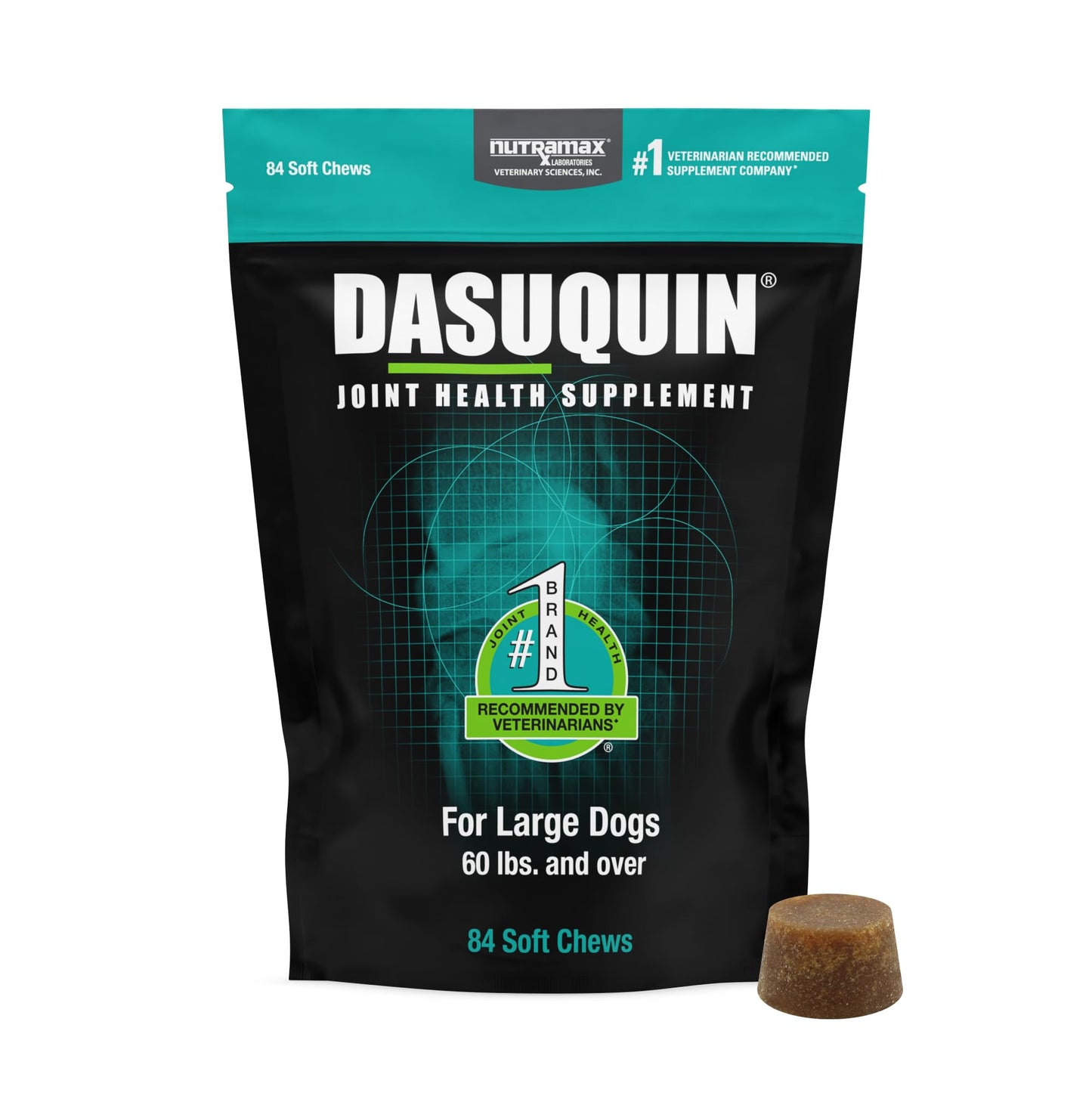 Nutramax Laboratories Dasuquin Joint Health Supplement for Large Dogs - With Glucosamine, Chondroitin, ASU, Boswellia Serrata Extract, and Green Tea Extract, 84 Soft Chews, DASL84SC