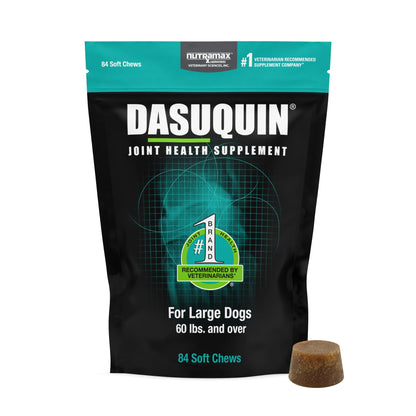 Nutramax Laboratories Dasuquin Joint Health Supplement for Large Dogs - With Glucosamine, Chondroitin, ASU, Boswellia Serrata Extract, and Green Tea Extract, 84 Soft Chews, DASL84SC