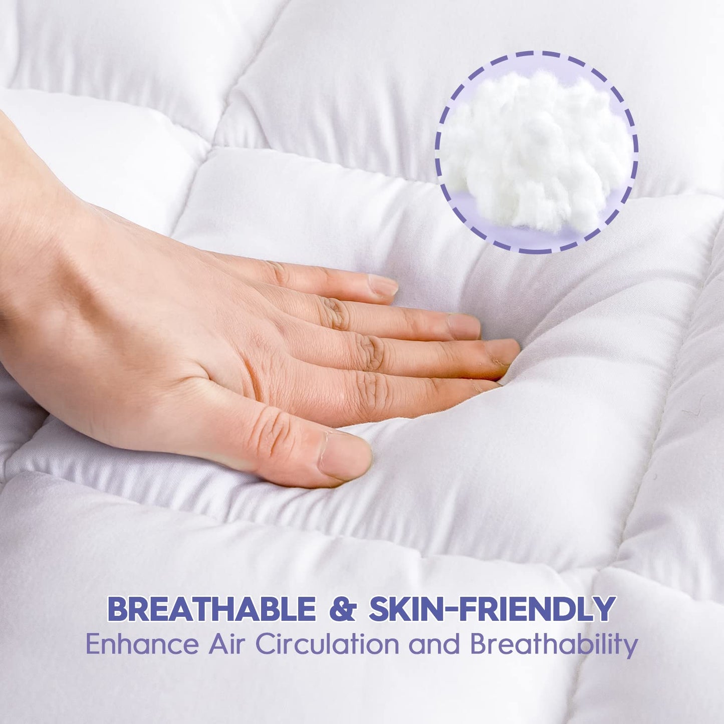 ABENE Twin XL Dual Layer 3 Inch Memory Foam Mattress Topper for College Dorm Room, 2 Inch Memory Foam Plus 1 Inch Soft Extra Long Pillowtop Mattress Pad Cover, Thick Bed Topper for Back Pain