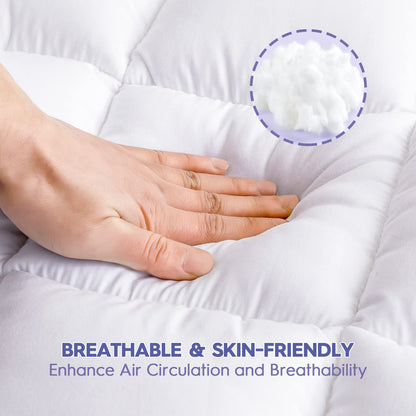 ABENE Twin XL Dual Layer 3 Inch Memory Foam Mattress Topper for College Dorm Room, 2 Inch Memory Foam Plus 1 Inch Soft Extra Long Pillowtop Mattress Pad Cover, Thick Bed Topper for Back Pain