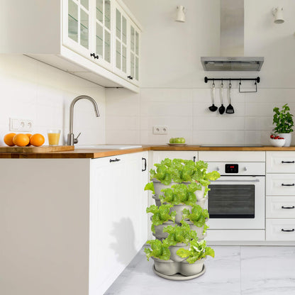 Amazing Creation Stackable Planter, Vertical Oasis Tiered Garden Planter, Grow Vegetables, Herbs, and Succulents with Ease