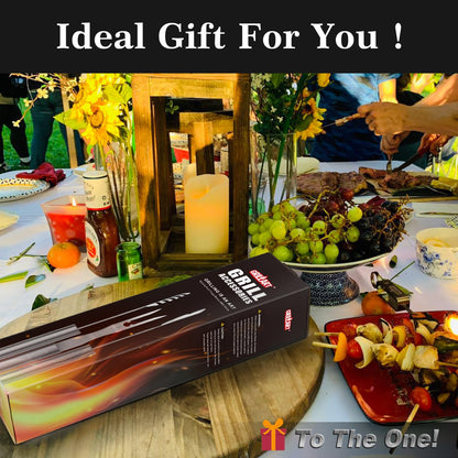 GRILLART Grill Tools Grill Utensils Set - 3PCS BBQ Tools, Stainless Barbeque Grill Accessories -Spatula/Tongs/Fork w/Insulated Glove, Ideal BBQ Set Grilling Tools for Outdoor Grill, Gifts for Men Dad