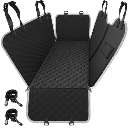 Mancro Dog Car Seat Cover for Back Seat, 2025 Upgraded 600D Heavy Duty Waterproof & Scratch-Resistant Dog Hammock for Car, Back Seat Pet Cover for Dogs with Sedan, Trucks and SUVs, Standard, Black