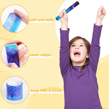 LovesTown Slap Bracelets for Kids, 48 PCS Snap Bracelets Bulk Party Favors Goodie Bag Stuffers Exchanging Gifts Classroom Prizes