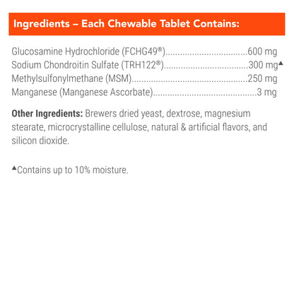 Nutramax Cosequin for Dogs Joint Health Supplement, Contains Glucosamine for Dogs, Plus Chondroitin and MSM, Supports Healthy Joints, For All Breeds and Sizes, Chewable Tablets, 132 Count