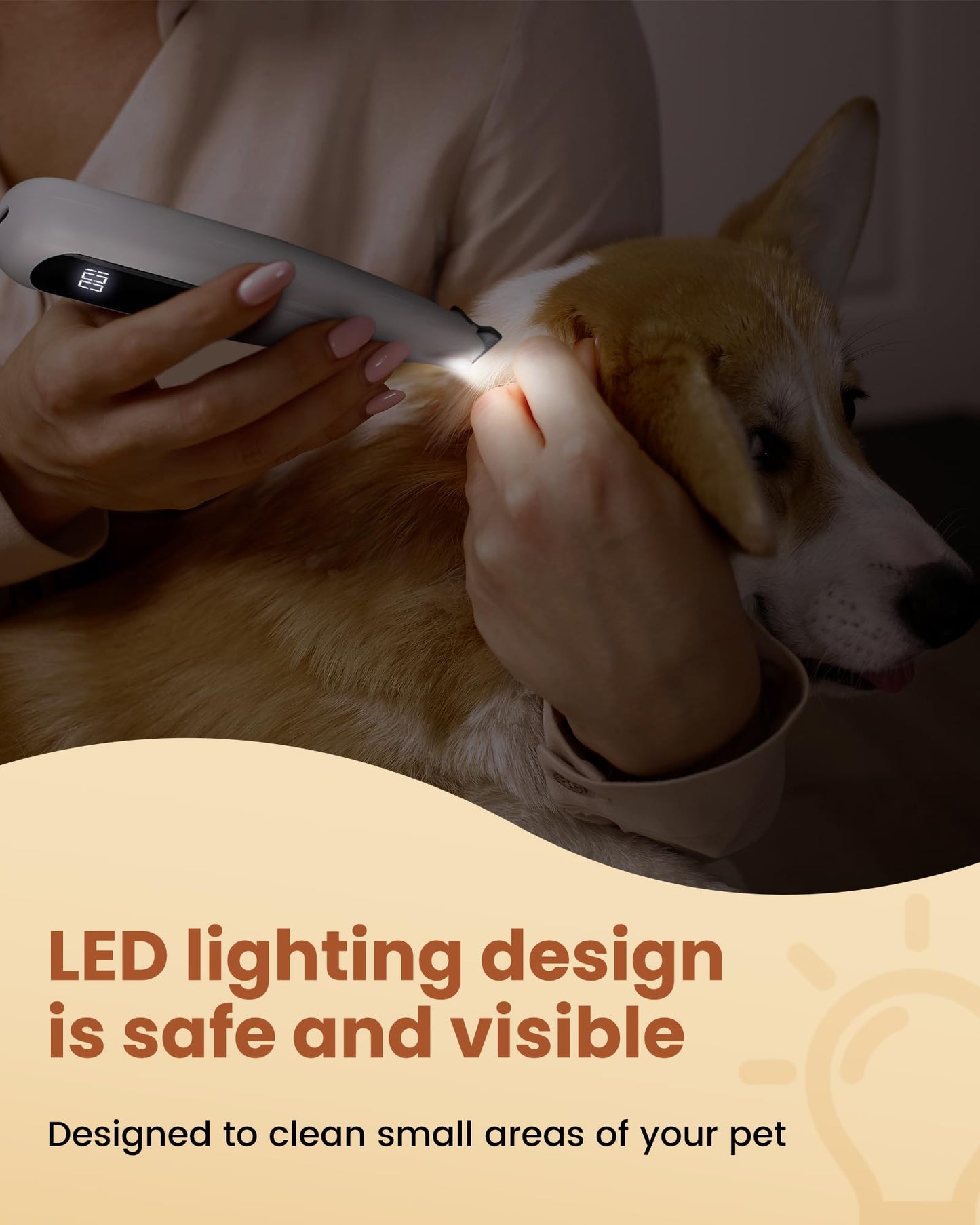 PAPMINI 2 in 1 Dog Grooming Kit, Low Noise Rechargeable Dog Clippers for Grooming, Cordless Dog Grooming Clippers and Dog Paw Trimmer, Dog Shavers for Grooming Small Dogs Cats Animals