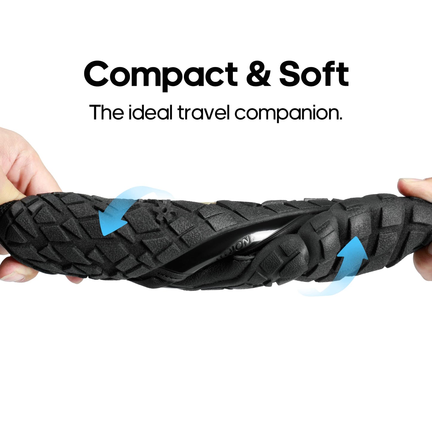 NORTIV 8 Mens Lightweight Barefoot Aqua Water Shoes for Outdoor Sports, Swim, Fishing, Hiking, Diving, Surf Walking, Black - 10 (TREKMAN-2)