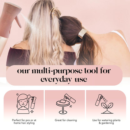 Kitsch Continuous Spray Bottle for Hair – Fine Mist Water Mister & Water Spray Bottle – Recycled Hair Spray Bottle – Spray Bottles for Cleaning, Styling, Plants & More – Terracotta, 150ml