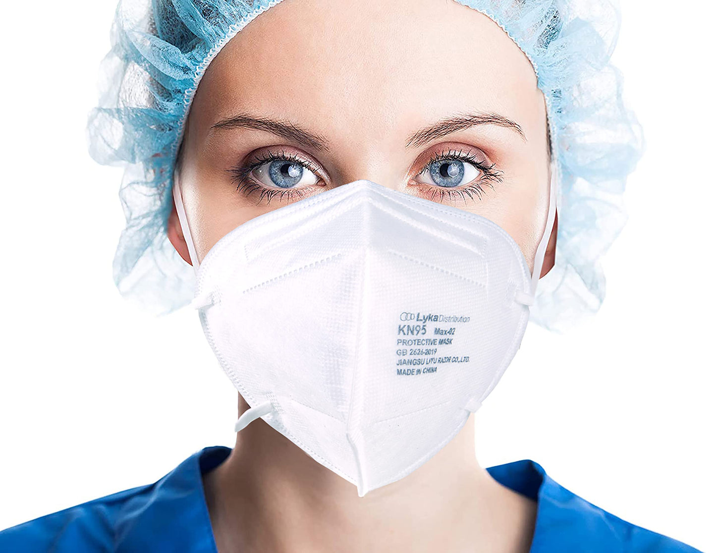 Lyka Distribution KN95 Face Masks - 50 Pack - 5 Layer Protection Breathable Face Mask - Filtration>95% with Comfortable Elastic Ear Loop | Non-Woven Polypropylene Fabric