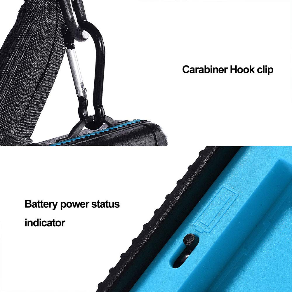 LENSGO Camera Battery Memory Card Case, Memory Card Hard Protector Case Water-Resistant Anti-Shock Storage Box for 3 Camera Batteries 3 XQD or 3 CF Cards 6 SD Cards（Blue）