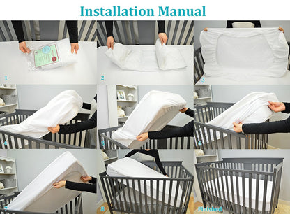 American Baby Company Waterproof Fitted Crib Mattress Protector 52" x 28" - Quilted, Noiseless, Soft & Breathable Crib & Toddler Mattress Pad Cover