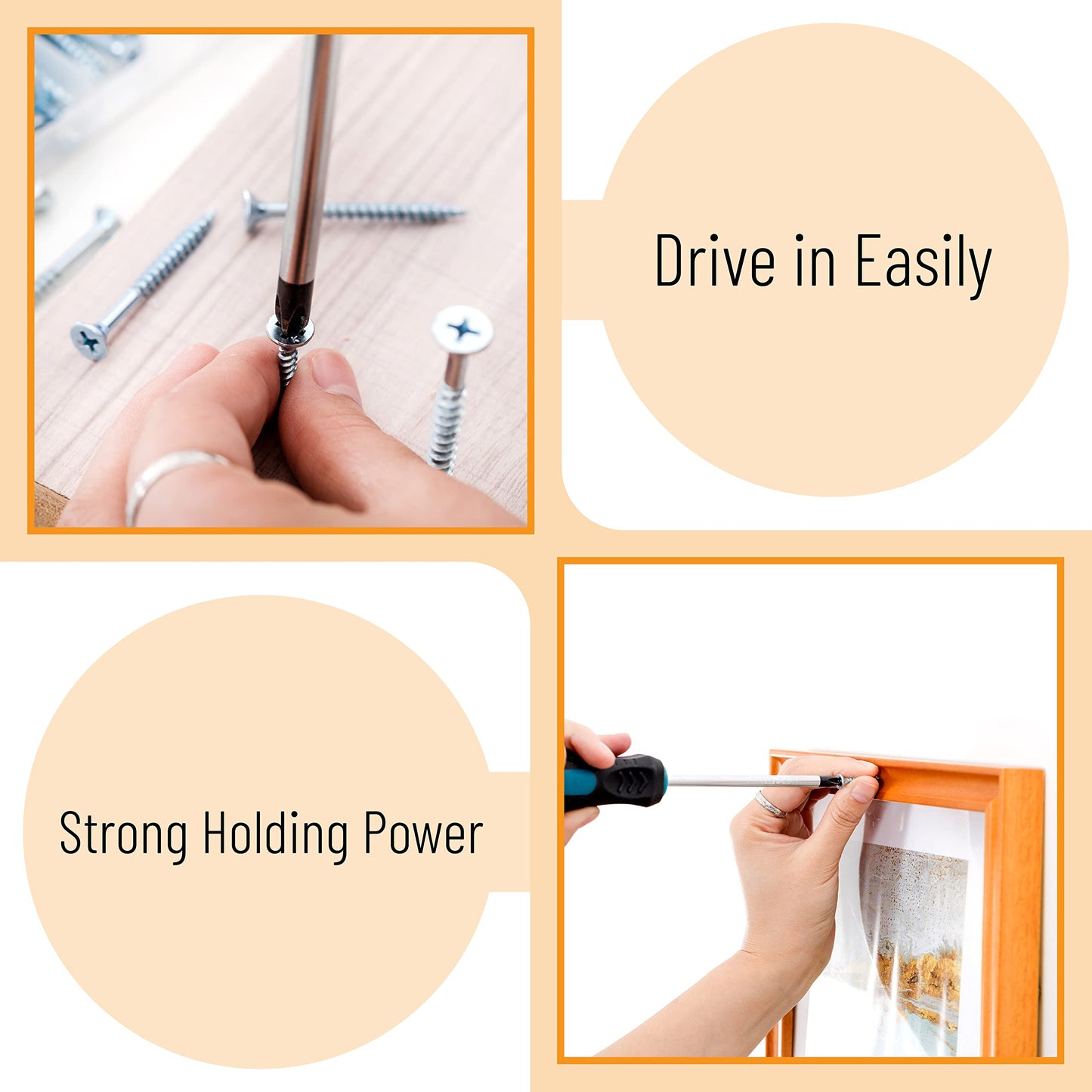 Mr. Pen- Wood Screws Assortment Kit, 152 pcs, Silver, Phillips Tips, Assorted Wood Screws, 6 Sizes (2”, 1-1/2”, 1-1/4”, 1”, 3/4”, 1/2”)