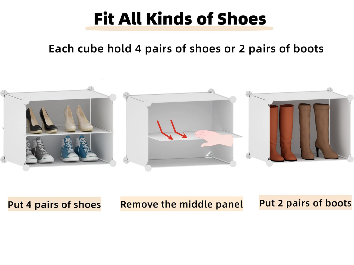 HOMICKER Shoe Storage,32 Pairs Shoe Rack Organizer for Closet Shoe Cabinet with Door Shoe Shelves for Closet,Entryway,Hallway,Bedroom