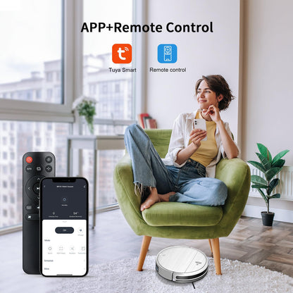 Robot Vacuum and Mop Combo, 2 in 1 Mopping Robot Vacuum Cleaner with Schedule, Wi-Fi/Voice/App, Strong Suction, Easy of Use, Self-Charging Robotic Vacuum, Slim, Ideal for Hard Floor, Pet Hair, Carpet