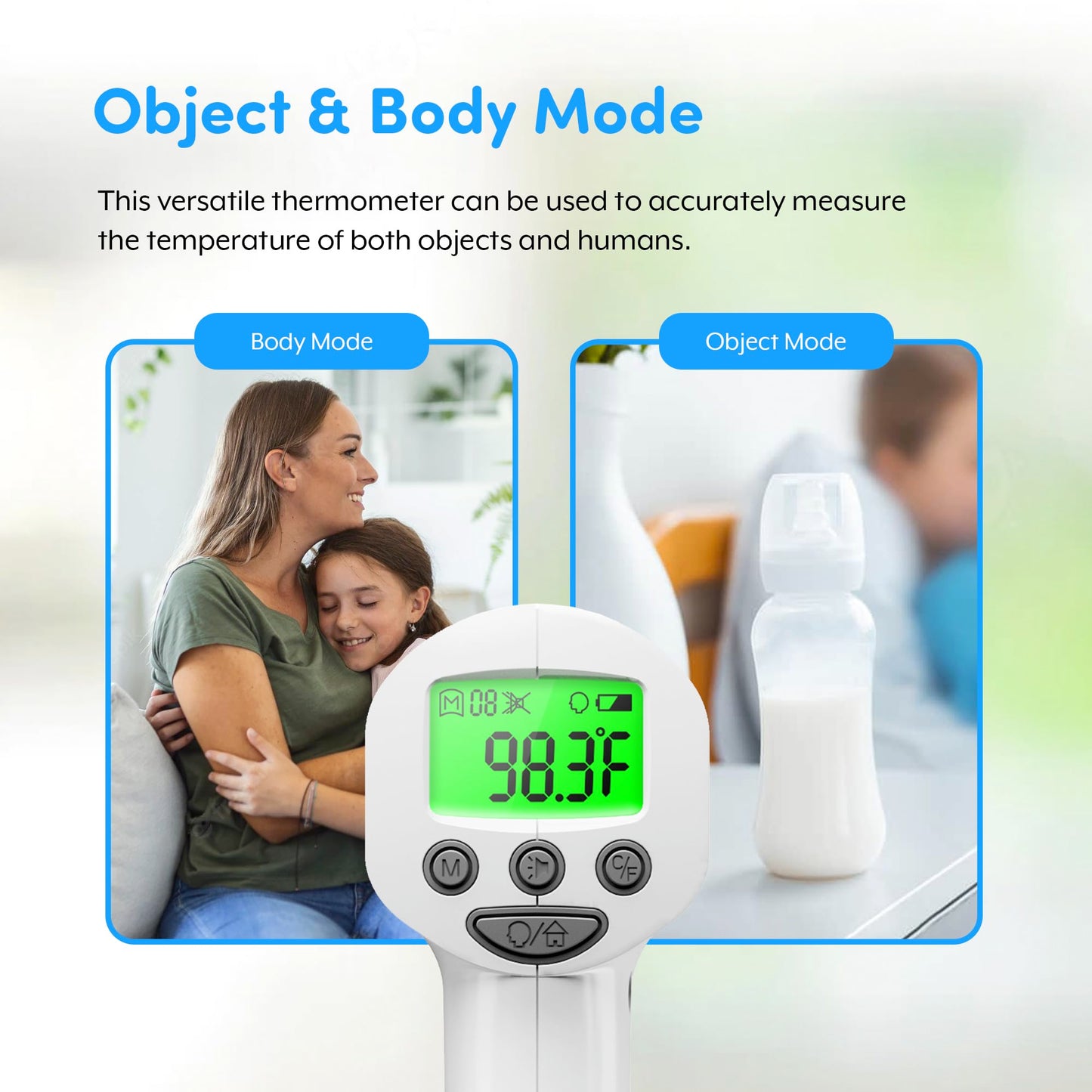 Medical Grade FSA-HSA Eligible Heavy Duty Touchless Infrared Forehead Thermometer, for Adults & Baby Digital Thermometer Gun, 1s Instant Results