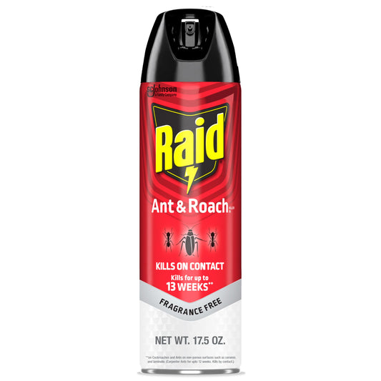 Raid Ant and Roach Killer, Fragrance Free, 17.5 OZ
