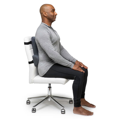 OPTP Thoracic Lumbar Back Support - Full Back and Lumbar Support for Improved Sitting Posture, Upper/Lower Back Support for Chair, and Car Back Cushion for Travel