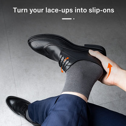 INMAKER No Tie Dress Shoe Laces for Men, Waxed Thin Oxford Round Shoelaces