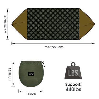 G4Free Large Camping Hammock with Mosquito Net 2 Person Pop-up Parachute Lightweight Hanging Hammocks Tree Straps Swing Bed for Outdoor Backpacking Backyard Hiking