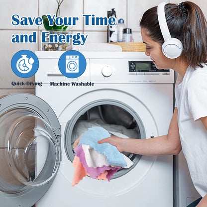 Orighty Makeup Remover Cloths, Cleansing, Reusable, Soft & Washable Coral Fleece Microfiber Washcloths/Towel for Face, Eye, Lips, Pack of 24, 7 x 7 inch