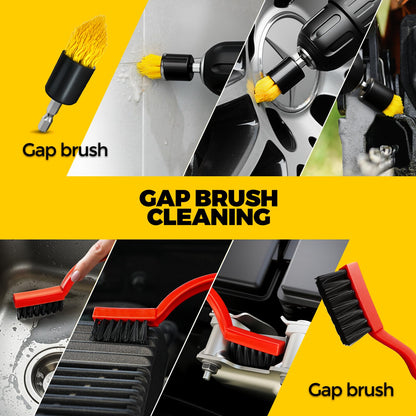 Holikme 22Pack Drill Brush Attachments Set,Scrub Pads & Sponge, Buffing Pads,Power Scrubber Brush,Car Polishing Pad Kit,Wax Applicator Pad,Car Cleaning Kit,Masonry Brushes,Cleaning Supplies