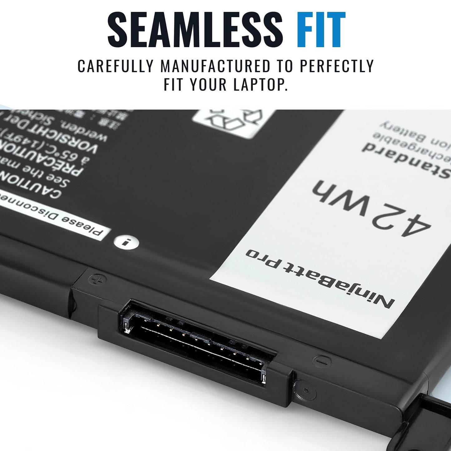 NinjaBatt 1000+ Charge Cycles Battery for Dell WDX0R YRDD6 (Except 5580) P69G FW8KR Inspiron 13-17 5000/7000, 7573 7378 5567 7579 5767 5379 5579 5584 7569 5368 7368 7278 7375 5770 5378 - [42Wh/11.4v]