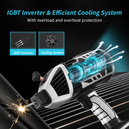 Portable Electric Welding Machine 110V with 20pcs Rods: 20-120A IGBT Inverter Handheld Welder Machine ARC Welder Gun - for 3/32"-1/8" Wire Rods and DIY, Repairs, Professional Use