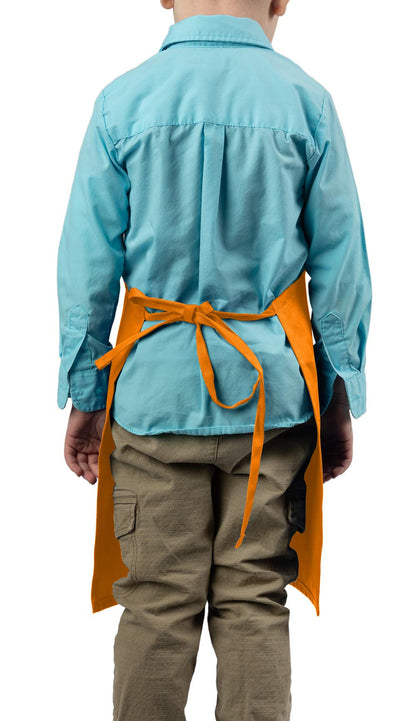 KNG Kids Cooking Apron for Girls and Boys Medium, Orange