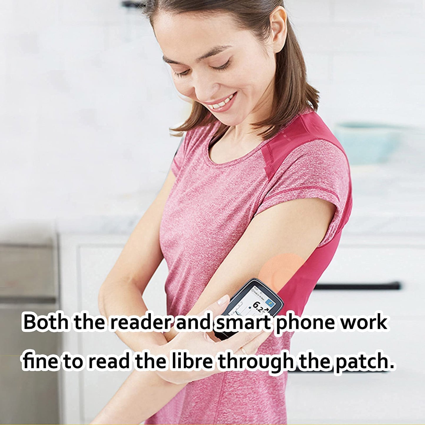 HONYOU Libre 2 Sensor Covers & Lingo CGM Waterproof & Sweat-Proof Adhesive for 14 Days, Pre-Cut Flexible Tape Without Hole, Freestyle & Medtronic Guardian Glucose Monitor Patches, 30 Pack, Tan