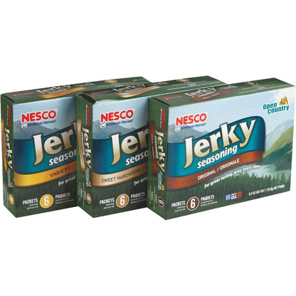 NESCO BJV-6, Jerky Spice Works, 3 Flavors Variety Pack, Packaging May Vary, 6 Piece Assortment