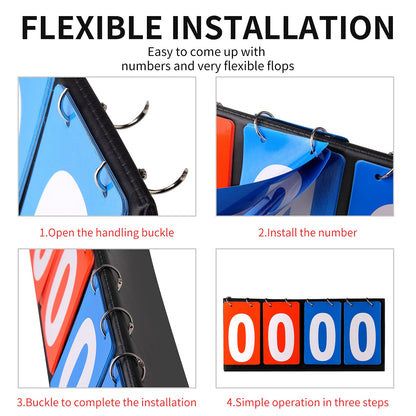 HRLORKC Scoreboard Score Keeper Score Flipper for Basketball Tennis Sports