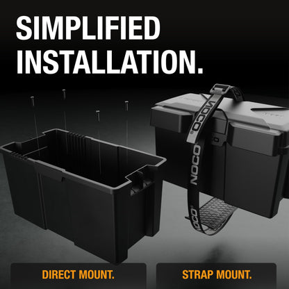 NOCO Snap-Top BG31 Battery Box, Group 24-31 12V Battery Box for Marine, Automotive, RV, Boat, Camper and Travel Trailer Batteries