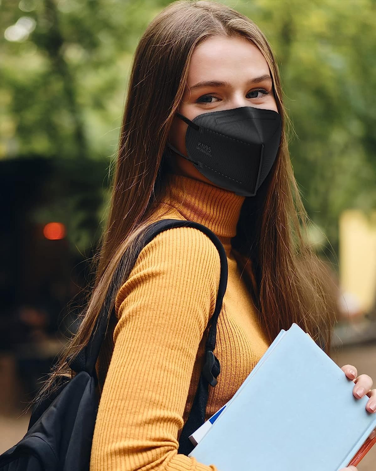 LEMENT KN95 Face Masks 100 Pack,5-Ply Breathable Cup Dust Disposable Masks For Adult,Teenager