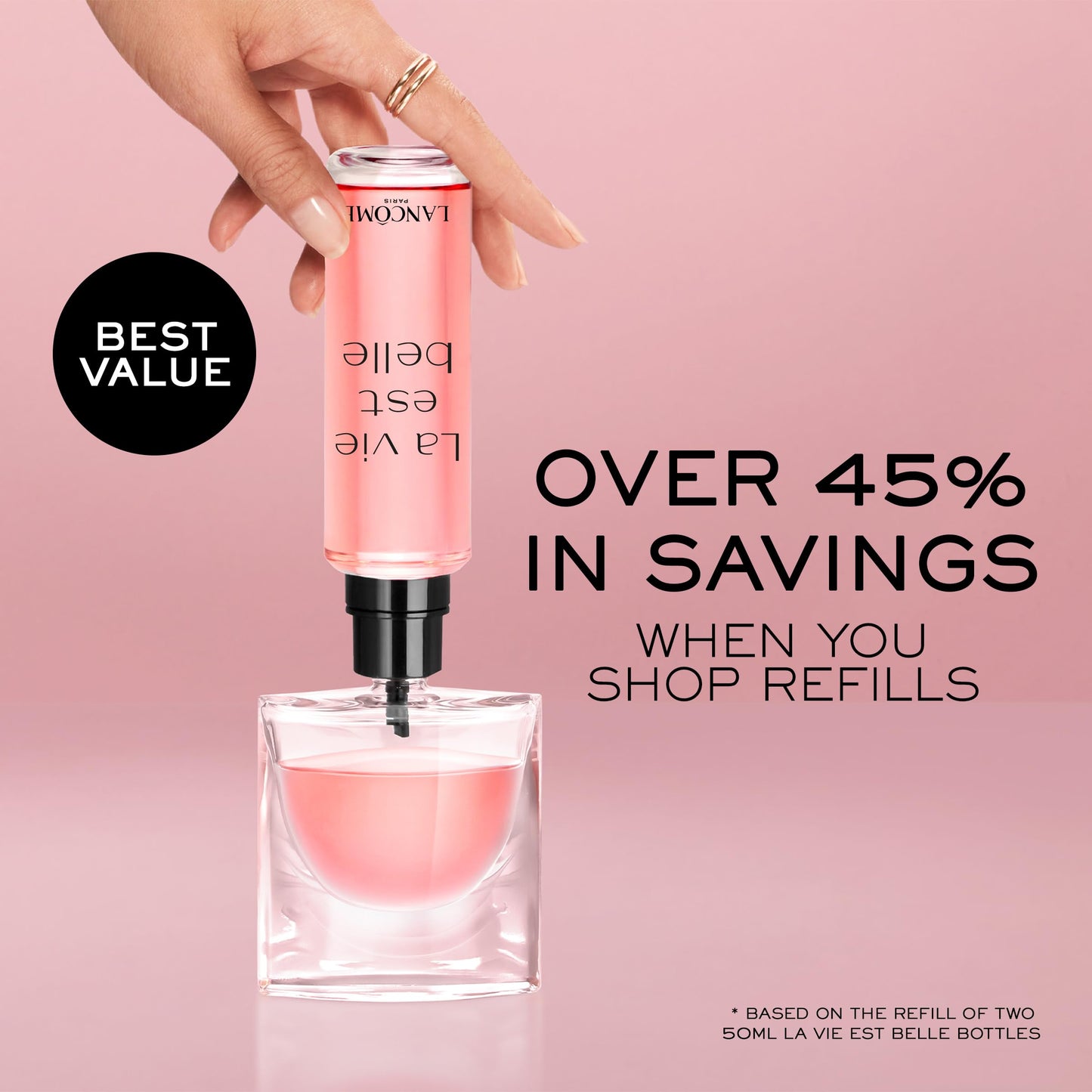 Lancôme La Vie Est Belle Eau de Parfum - Long Lasting Fragrance with Notes of Iris, Earthy Patchouli, Warm Vanilla & Spun Sugar - Floral & Sweet Women's Perfume, 0.34 Fl Oz