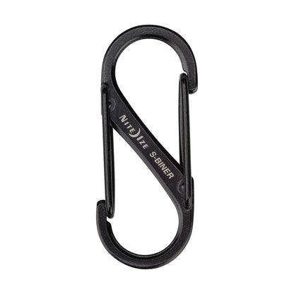 Nite Ize S-Biner Dual Carabiner Stainless Steel, Size 1, Black, 2 count (Pack of 1)