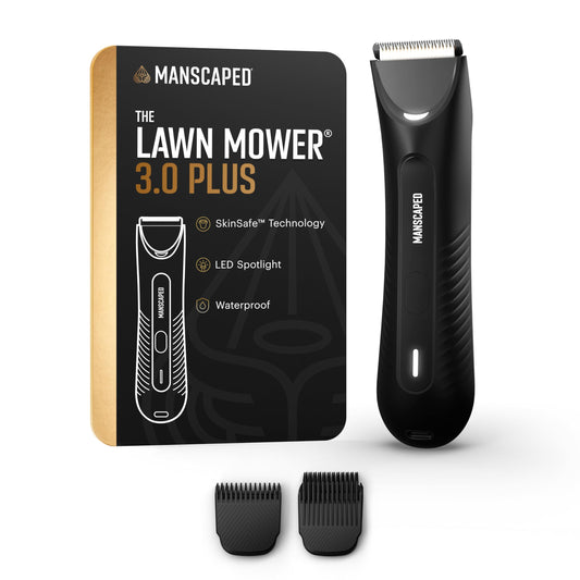 MANSCAPED® The Lawn Mower® 3.0 Plus Groin & Body Hair Trimmer – Updated SkinSafe™ Trimmer Blade, Waterproof Wet/Dry Groomer, USB-C Rechargeable, Men’s Wireless Ball Shaver