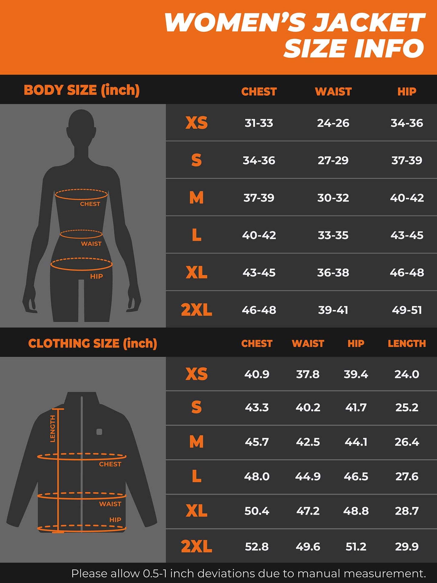 ORORO Women’s Heated Fleece Jacket with Battery, Fleece Heating Jacket (Charger Not Included) (Grey, M)