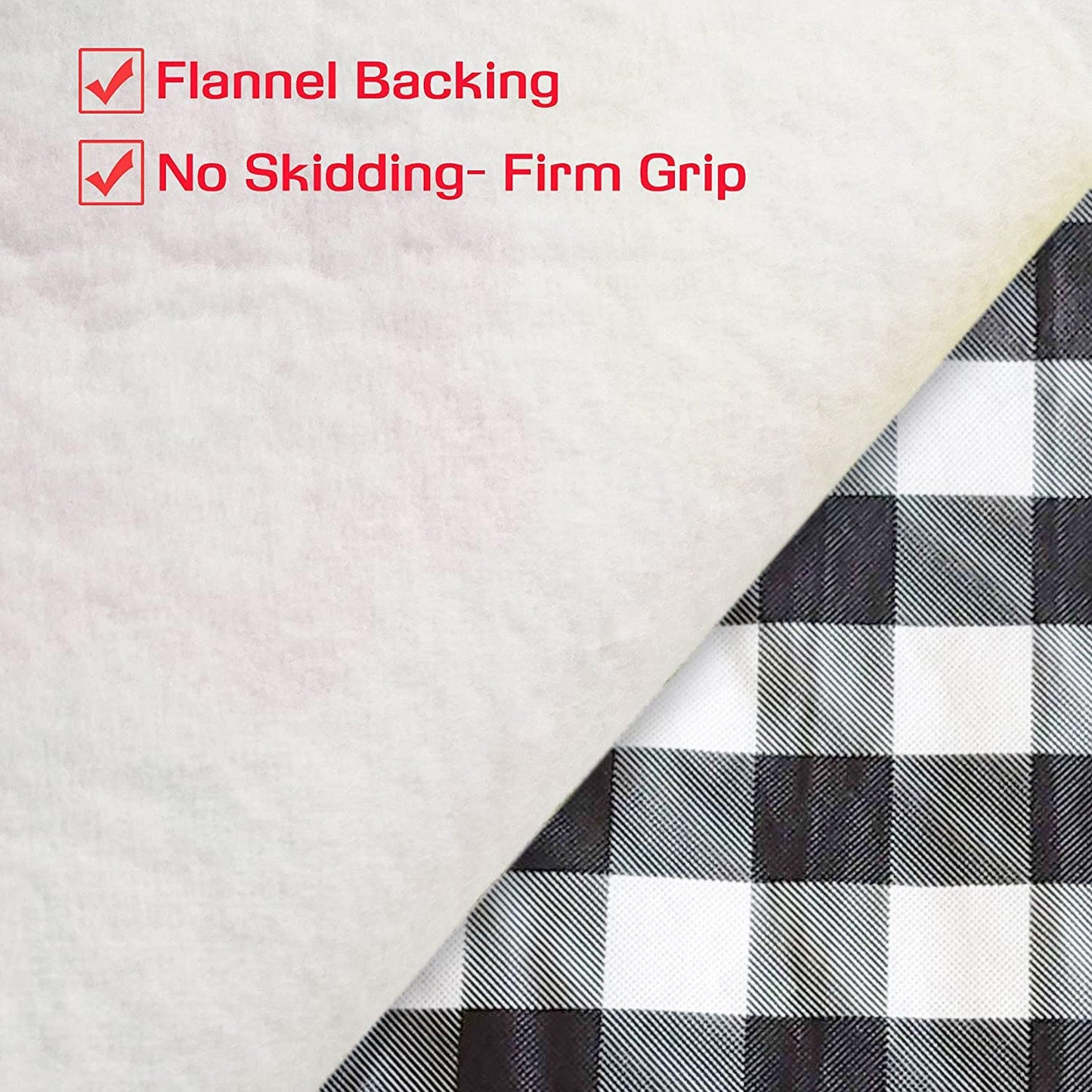 LINPRO 8ft Picnic Table Cover with Bench Covers Vinyl Fitted Picnic Table Covers with Elastic Camping Essentials and Picnic Tablecloth and RV Accessories with Bag