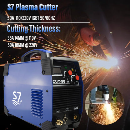 Plasma Cutter,CUT50 55Amp 110V/220V Dual Voltage IGBT Cutting Machine