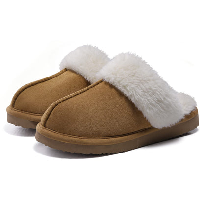 Litfun Women's Fuzzy Memory Foam Slippers Fluffy Winter House Shoes Indoor and Outdoor, Chestnut 5.5