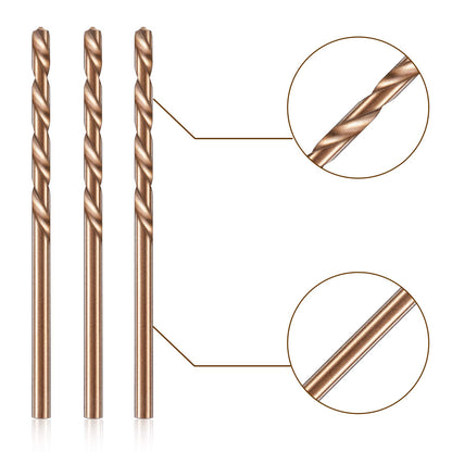 Mudder 15 Pieces 1/8" Drill Bit M35 High Speed Steel Twist Cobalt Drill Bit Set for Hardened Metal Stainless Steel Cast Iron Woodwork Plastic (1/8 Inch)