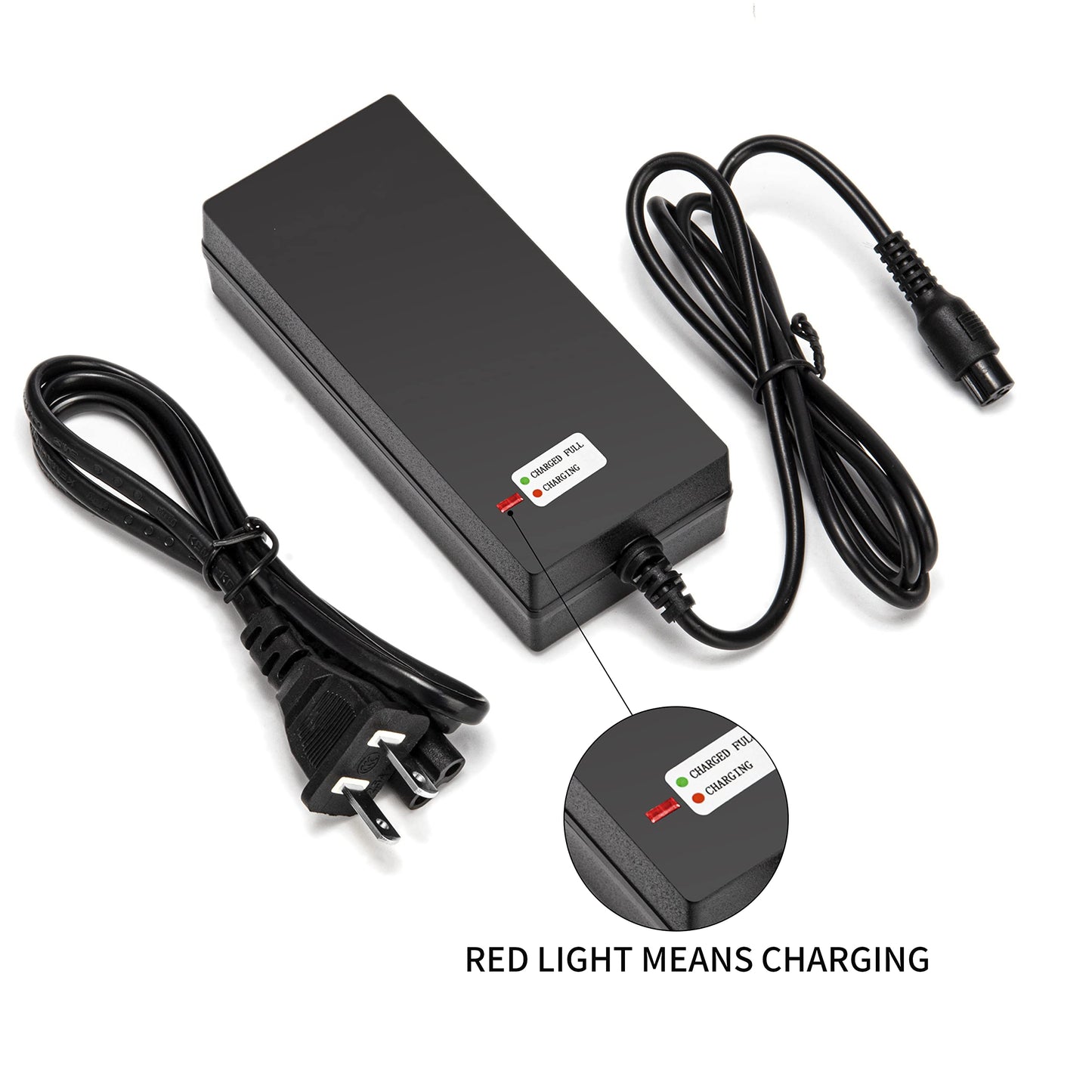 EVAPLUS 42V 2A Fast Charger with 3-Prong 0.31" Plug | for 36V Lithium Batteries- Compatible with Pocket Mod, Sports Mod, Electric Scooters