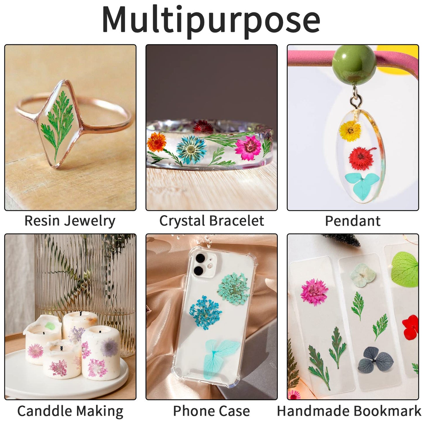 Gartful 4 Boxes Dried Flowers for Resin, 48 Styles Natural 3D Applique Flowers DIY Craft Supplies, Resin Epoxy Casting Fillers for Silicone Molds, Nail Arts, Handmade Projects, Decoration Accessories