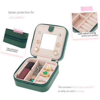 KElofoN Travel Jewelry Case and Organizer with Mirror - Gift for Women and Girls