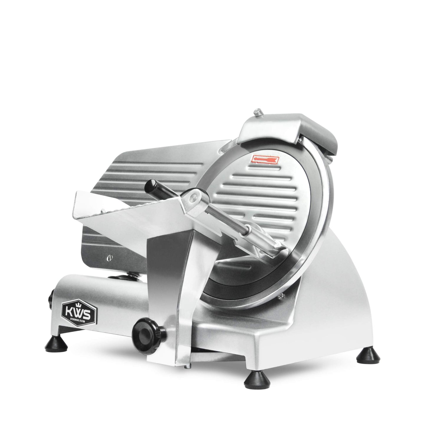 KWS MS-10NS 320W Motor Electric Meat Slicer 10-Inch with 304 Stainless Steel Blade, Frozen Meat/Cheese/Food Slicer Low Noise Commercial and Home Use [ ETL, NSF Certified ]