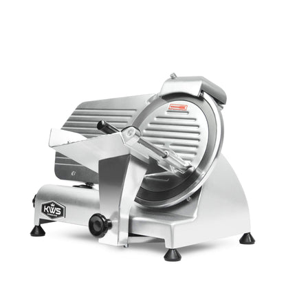 KWS MS-10NS 320W Motor Electric Meat Slicer 10-Inch with 304 Stainless Steel Blade, Frozen Meat/Cheese/Food Slicer Low Noise Commercial and Home Use [ ETL, NSF Certified ]
