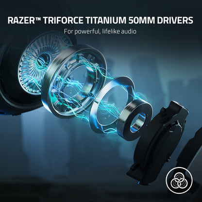 Razer Kaira Pro Dual Wireless Gaming Headset w/Haptics for PlayStation 5 / PS5, PC, Mobile, PS4: HyperSense - Triforce 50mm Drivers - Detachable Mic - 2.4GHz and Bluetooth w/SmartSwitch - RGB Chroma