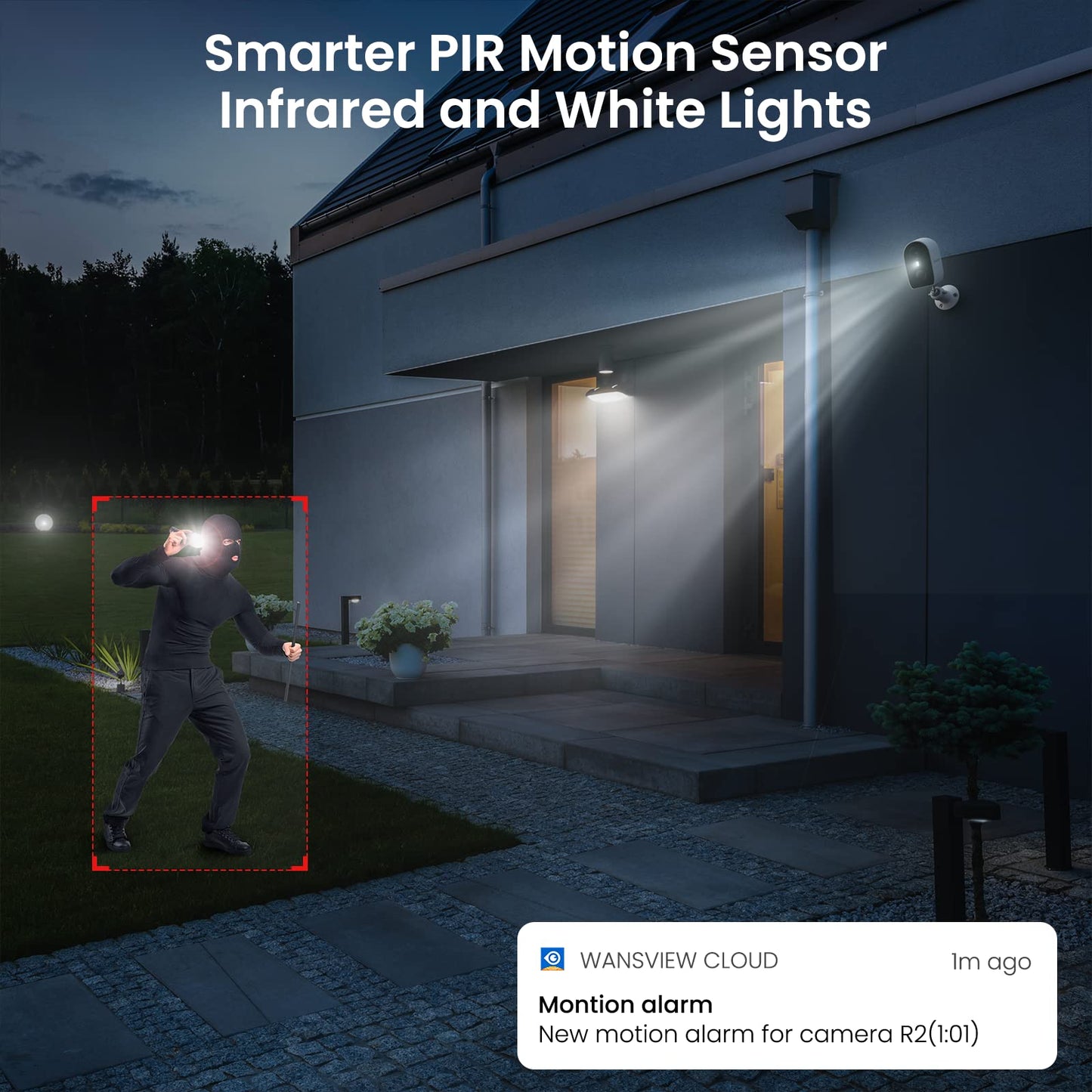 GALAYOU 2K Outdoor Camera Wireless - Battery Powered Security Camera AI Motion Detection Siren Alarm, Home Cameras with Color Night Vision, 2-Way Talk, Waterproof, Cloud/SD Storage 2PACK 2.4Ghz WiFi